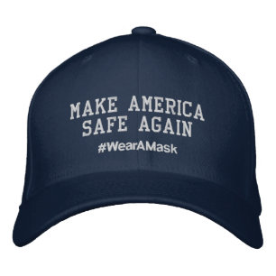 Brodée Rendre l'Amérique sûre #WearAMask Casquette