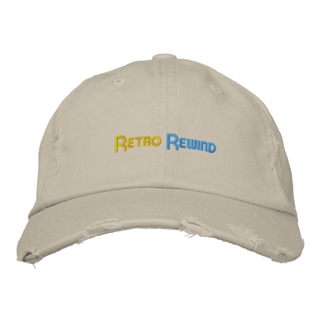 Brodée Retro Rewind Casquette de style désorganisé (Devant)