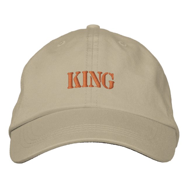 Brodée "Roi" du Casquette ajustable de style kaki (Devant)