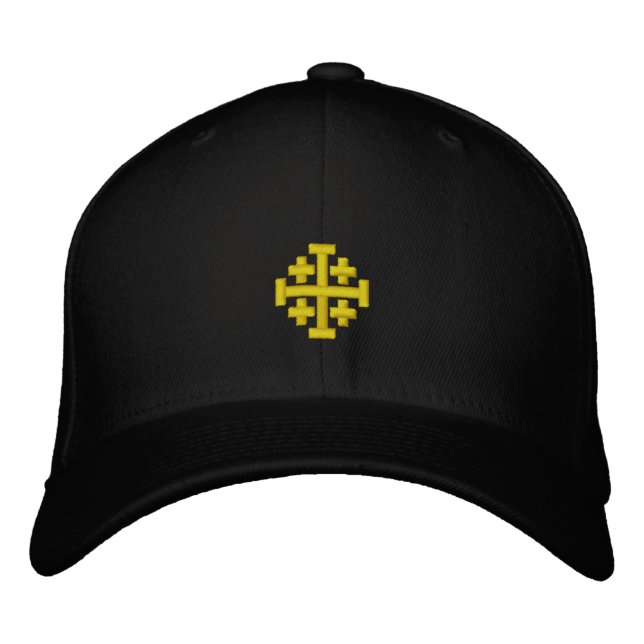 Brodée Royaume de Jérusalem Casquette brodé (Devant)