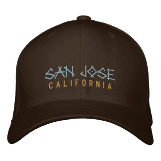 Brodée San Jose California Casquette brodé brun