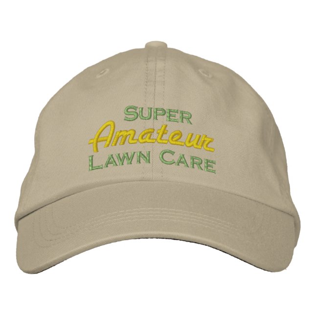 Brodée Soins de pelouse super amateur Casquette de baseba (Devant)