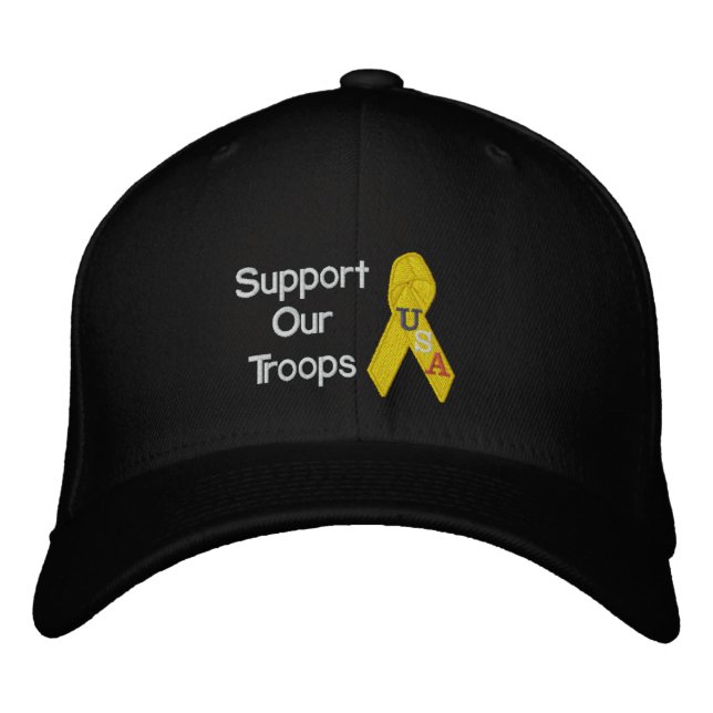 Brodée Soutenez nos troupes Casquette brodé (Devant)
