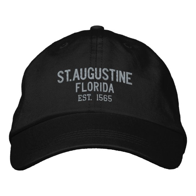 Brodée St. Augustine Florida Casquette de baseball brodé (Devant)