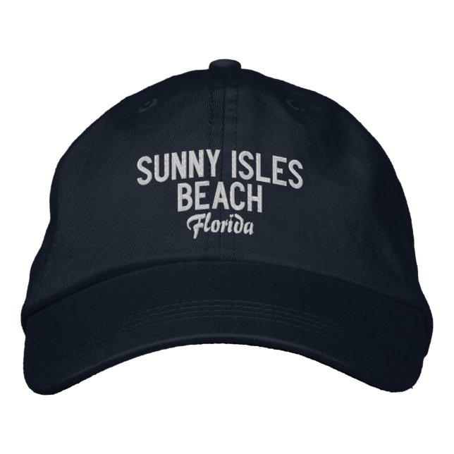 Brodée Sunny Isles Beach Floride Casquette de baseball br (Devant)