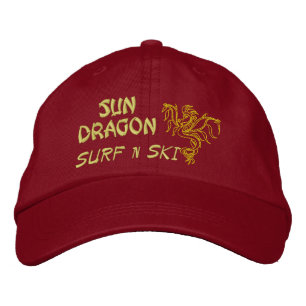 Brodée Surf Sun Dragon sur Casquette de ski