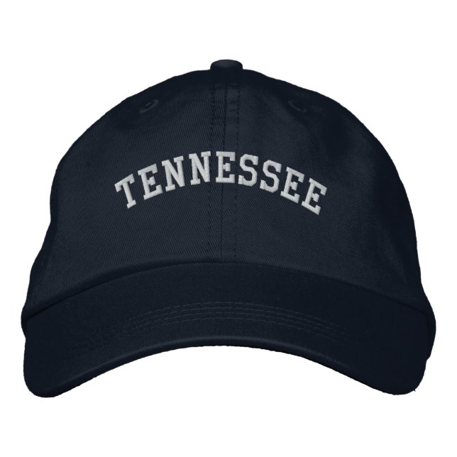 Brodée Tennessee brodé Casquette réglable bleu marine (Devant)