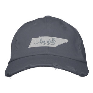 Brodée Tennessee Hey Y'all Casquette - Bleu
