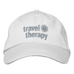 Brodée Thérapie de Voyage Brodé Casquette Blanc & Mint Ve