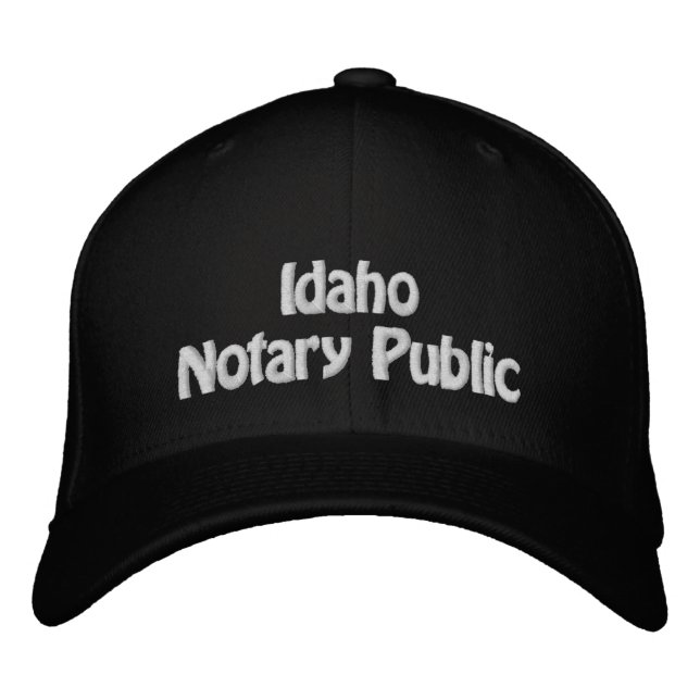 Brodée Un Notaire De L'Idaho, Un Casquette De Baseball Em (Devant)