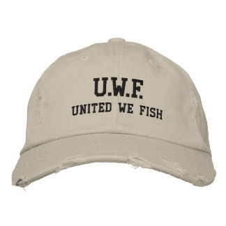 Brodée UNITED WE FISH™ Distressed Chino Twill Casquette