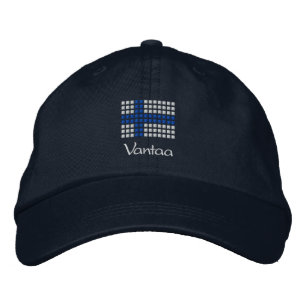 Brodée Vantaa hattu - Casquette du drapeau finlandais