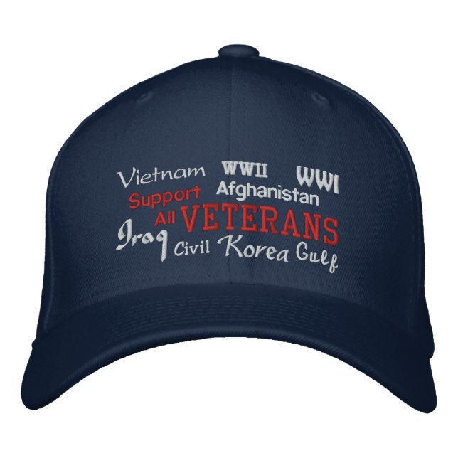 Brodée Vétérans de soutien - Casquette brodé (Devant)
