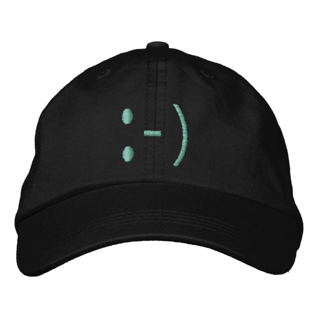 Brodée VISAGE, casquette SOURIANT (Devant)