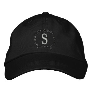 Brodée Votre Monogramme Lettre simple Casquette Étoiles B