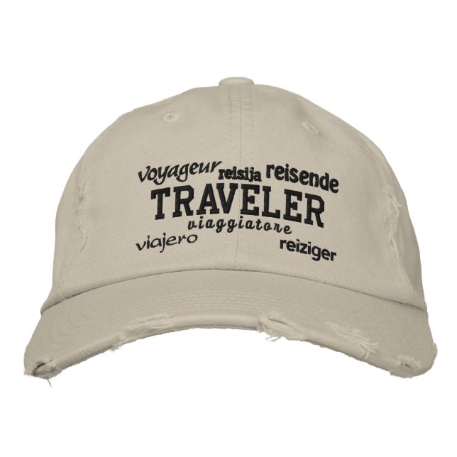 Brodée Voyageur du monde - casquette brodé (Devant)
