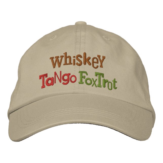 Brodée Whiskey Tango Foxtrot Casquette de broderie ectiqu (Devant)