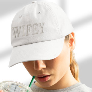 Brodée WIFEY Casquette brodé   Casquette de mariée   CASQ