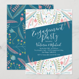 Broderie Floral Engagement Party Invitations