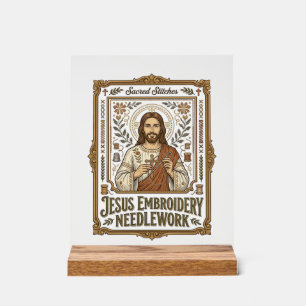 Broderie Jésus Travail à l'aiguille Jésus Broderie