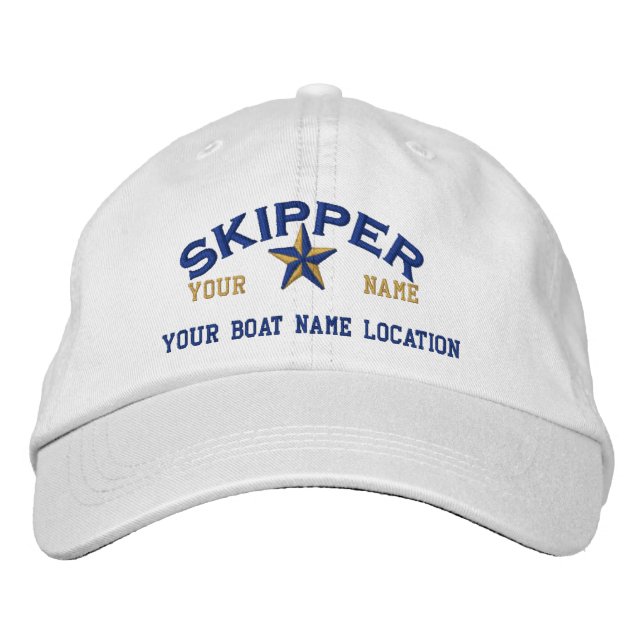 Broderie personnalisée SKIPPER Star Ball Casquette (Devant)