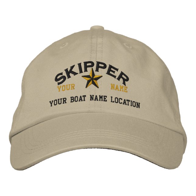 Broderie personnalisée SKIPPER Star Ball Casquette (Devant)