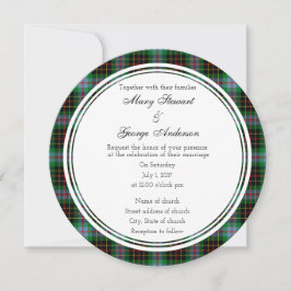 Brodie Chasse Mariage écossais Invitation ronde