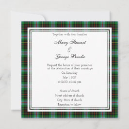 Brodie Hunting Scottish Mariage Carré Invitation