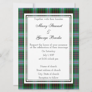 Brodie Hunting Scottish Wedding Einladung