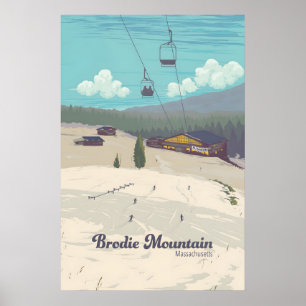 Brodie Mountain Massachusetts USA Skigebiet Poster