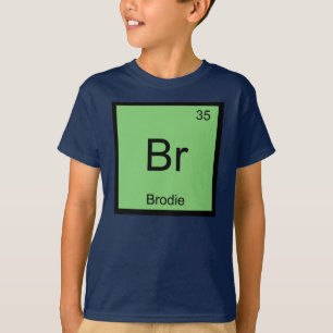 Brodie Namenschemie-Element-Periodensystem T-Shirt