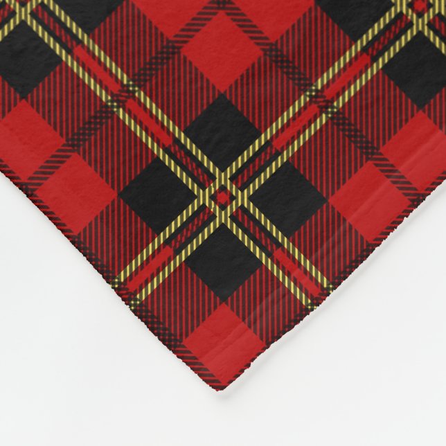 Brodie Red Family Tartan Kariertes Muster Fleecedecke (Ecke)