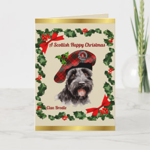 Brodie Scottie Dog Personalisiert Xmas Card Karte