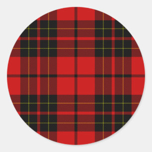 Brodie Tartan kariert Runder Aufkleber