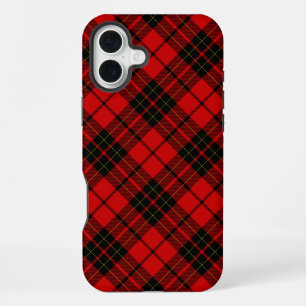 Brodie-Tartan rot-schwarz kariert iPhone 16 Plus Hülle