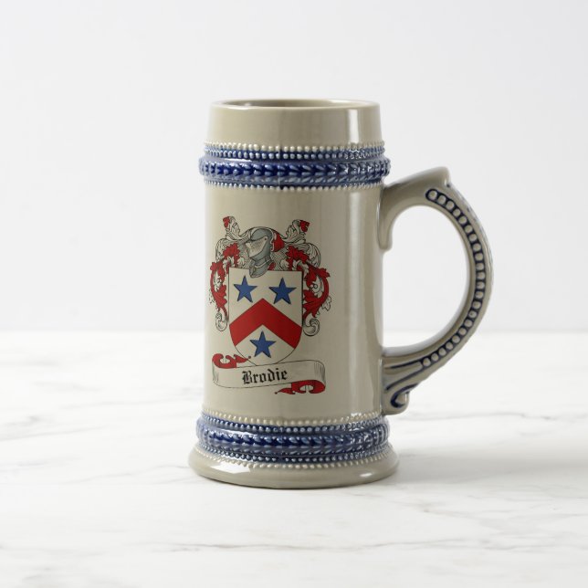 Brodie Wappen Stein - Familienwappen Bierglas (Rechts)