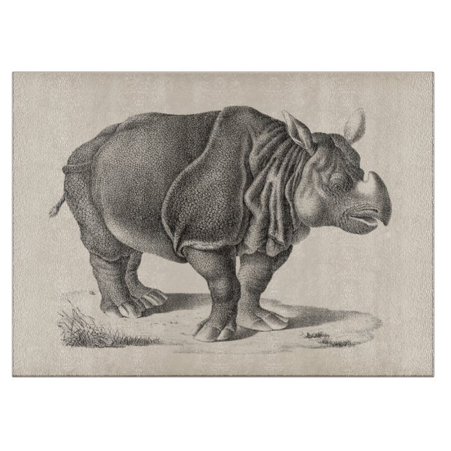 Brodtmann Rhinoceros Sketch Schneidebrett (Vorderseite)