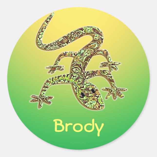 Brody Gecko / Salamander / Lizard Aufkleber 1 (Vorderseite)