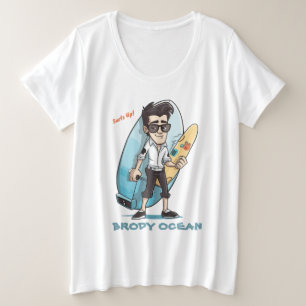 Brody Ocean Wavecrest Große Größe T-Shirt
