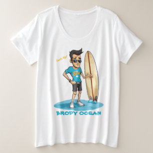 Brody Ocean Wavecrest Große Größe T-Shirt
