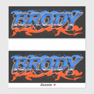 Brody prénom Nom Graffiti Autocollant Autocollant