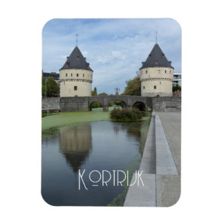 Broel-Türme Reflexionen, Kortrijk, Belgien Magnet