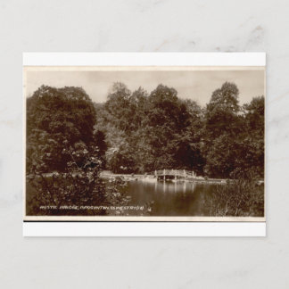 Brogyntyn Oswestry Rustikale Brücke Antike Ansicht Postkarte