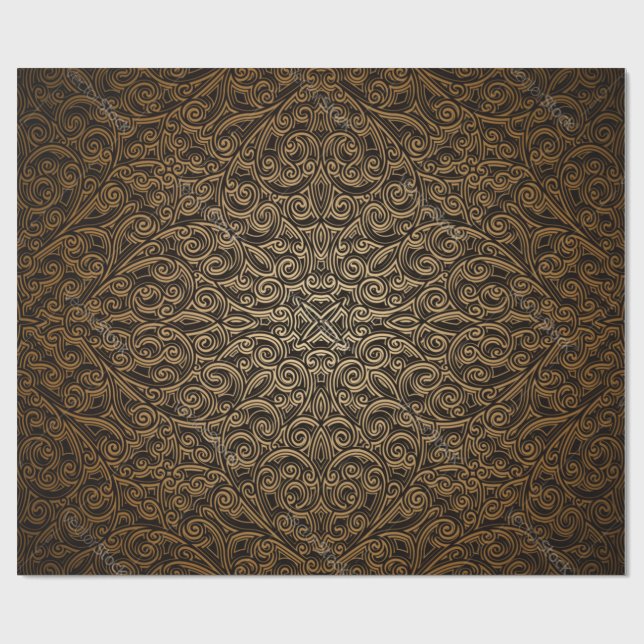 Brokatmuster Geschenkpapier (Flach)