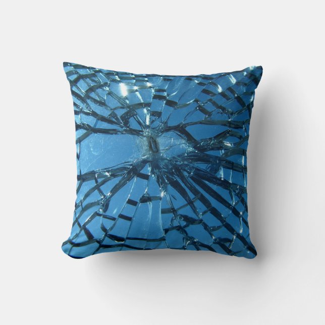Broken Blue Glass Kissen (Vorderseite)