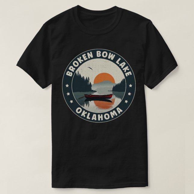 Broken Bow Lake Oklahoma Sunset T-Shirt (Design vorne)