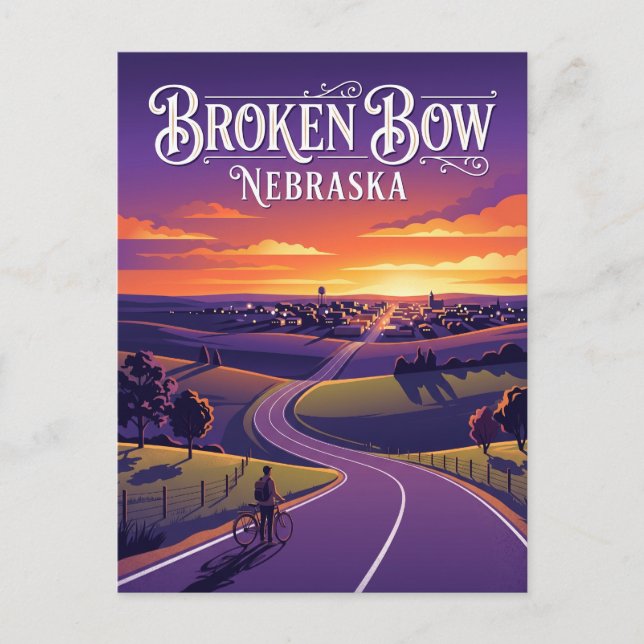 Broken Bow USA Postkarte (Vorderseite)