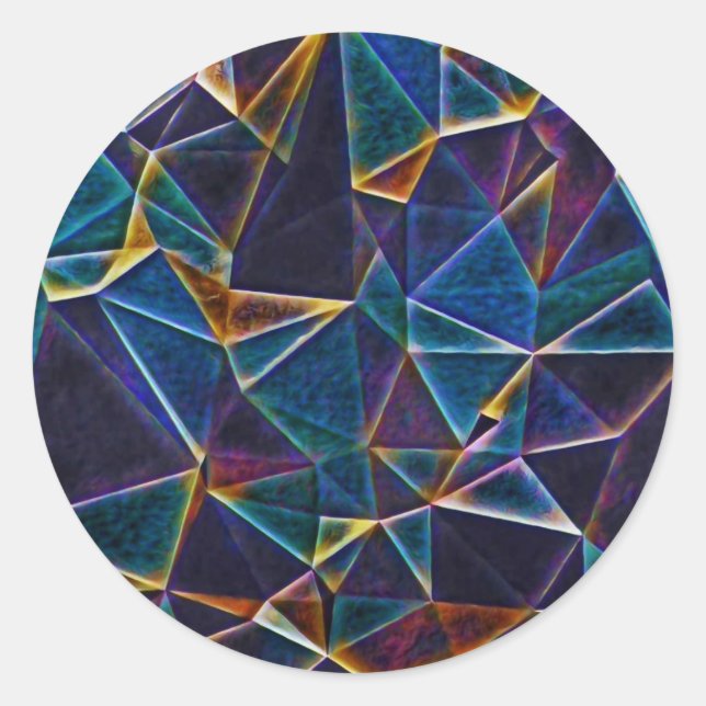 Broken Bubbles Runder Aufkleber (Vorderseite)