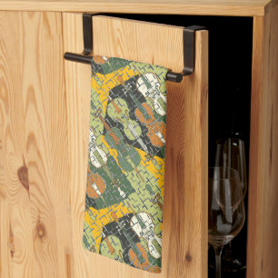 Broken Cello Pattern Geschirrtuch