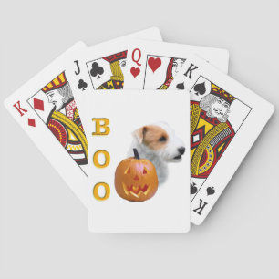 Broken coat Parson Russell Terrier Halloween BOO Spielkarten